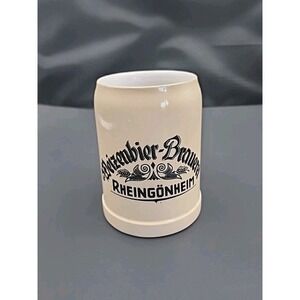 Stoneware Beer Mug Weizenbier-Brauerei West Germany Rheingonheim‎ Excellent 0.5L